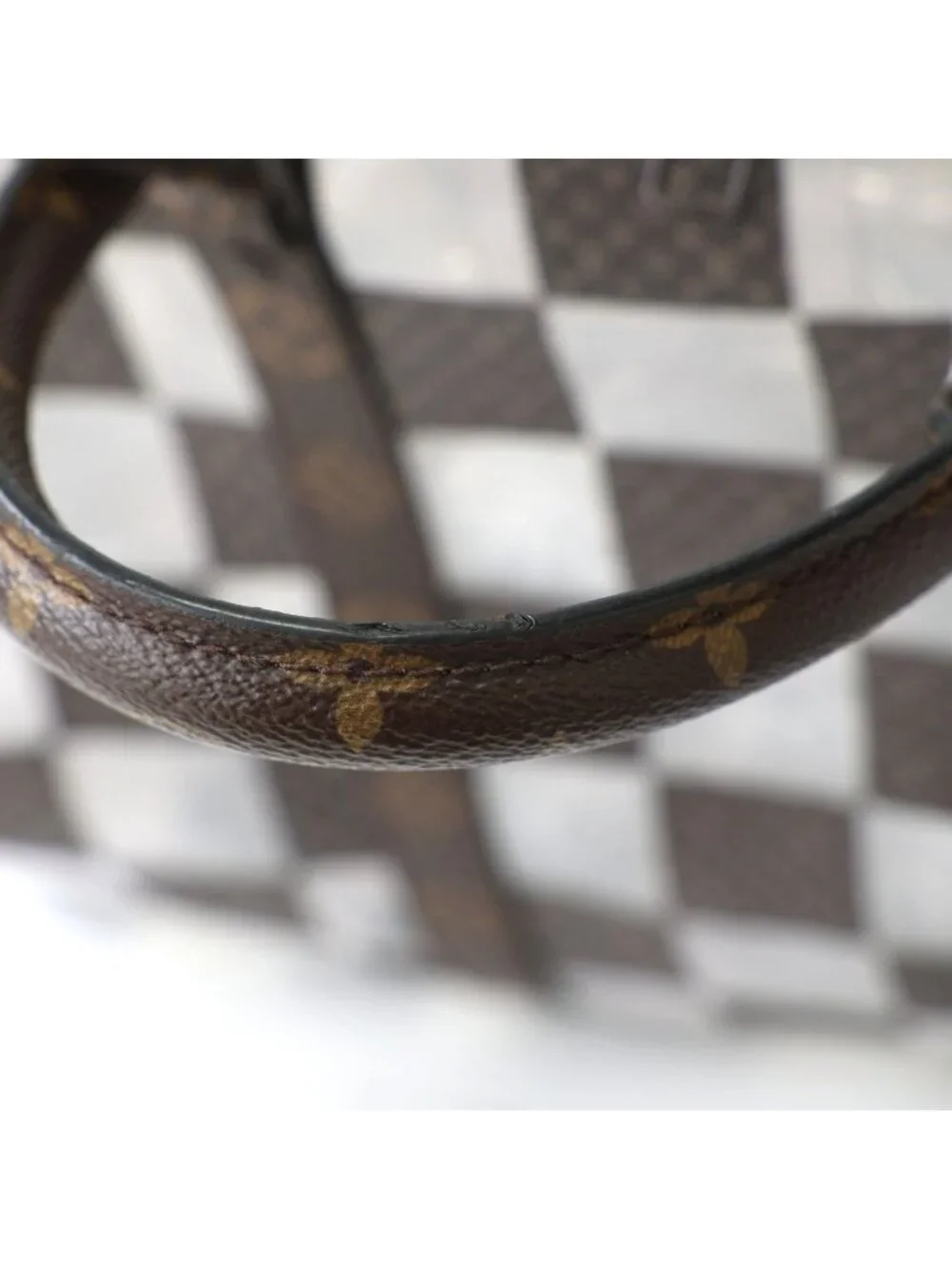 Louis Vuitton Monogram Chess Keepall Bandouliere 50 Boston Bag Brown